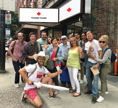 A group of people posing for a picture.