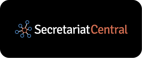 Secretariat central logo on a black background.