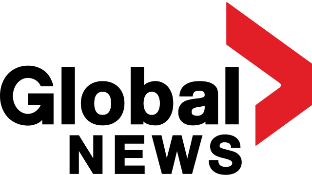A red and black arrow logo on a black background.